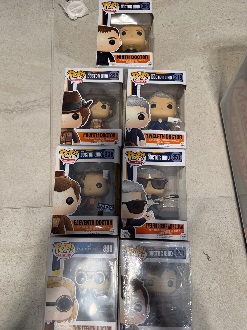 Funko set of seven doctor who